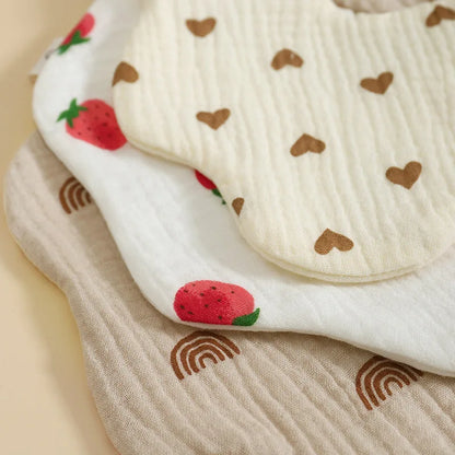 Baby Bibs Cartoon Gauze Muslin Baby Kids Bandana Feeding Burp Cloth Soft Newborn Infant Saliva Towel Baby Girl Boy Accessories