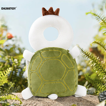 Baby Walkers Head Protection Cushion Animals Plush Pad Adjustable Straps Baby Protective Pad Showering Gift for Toddler Baby
