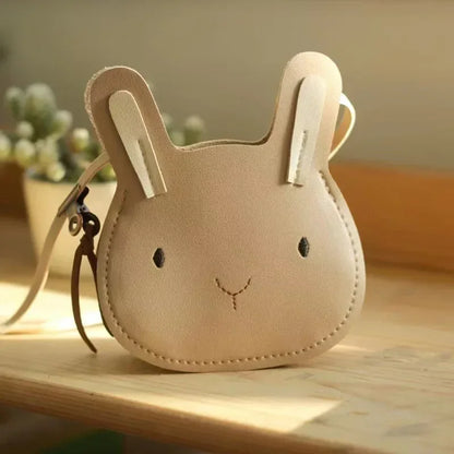 New Cartoon Animal Kids Mini Bags PU Leather Shoulder Bag Cute Bunny Bag for Children Soft Bunny Kids Toddler Girls Boy Purse