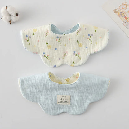 New Cute Cotton Baby Feeding Drool Bib Infants Two-sided Usable Saliva Towel Soft Burp Cloth For Newborn Toddler Kids Bibs