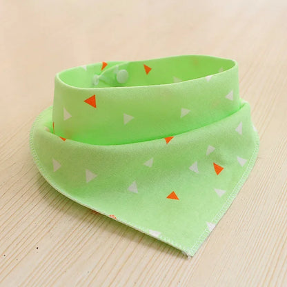 Baby Cotton Feeding Apron Triangle Bibs Girls Boys Cartoon Feeding Scarf Bib Collar Bib Burp Cloth Bandana Saliva Towel