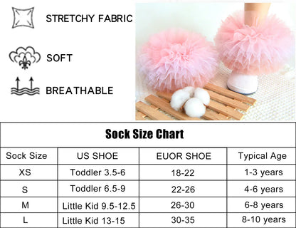 Girls Ruffle Socks Large Ruffled Edge Lace Trimmed Cotton Socks Small/Large Child
