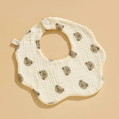 Baby Bibs Cartoon Gauze Muslin Baby Kids Bandana Feeding Burp Cloth Soft Newborn Infant Saliva Towel Baby Girl Boy Accessories