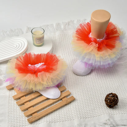 Girls Ruffle Socks Large Ruffled Edge Lace Trimmed Cotton Socks Small/Large Child