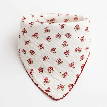 Baby Cotton Bibs Triangle Soft Lace Burp Cloth Saliva Towel Apron Bandana Scarf for Boys Girls Feeding Drool Bib Korean Style