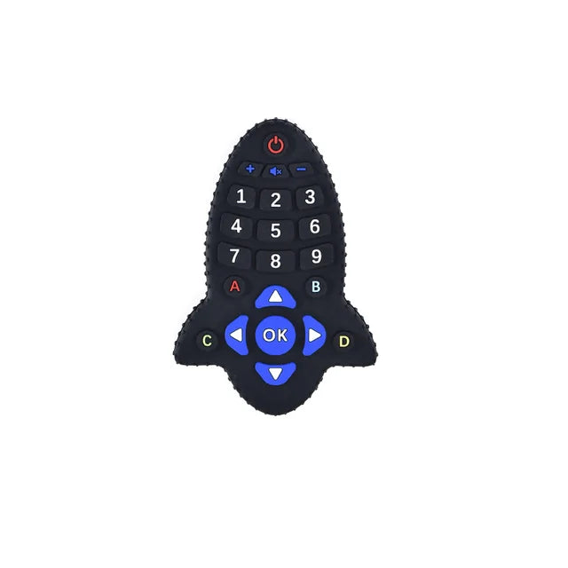 Baby Silicone Teether Toys BPA Free Remote Control Shape Teether Rodent Gum Pain Relief Teething Toy Kids Sensory Educational