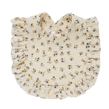 Newborn Bibs Infant Burp Cloths Baby Stuff Feeding Drool Bandana Saliva Towel Toddler Ruffle Floral Bib Baby Accessories