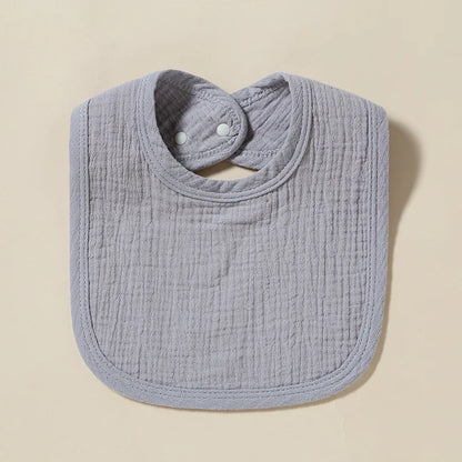 Cotton Gauze Baby Bibs Autumn New Solid Color Infant Bib Newborn Burp Cloths for Kids Boy Girl Spring Soft Feeding Saliva Towel