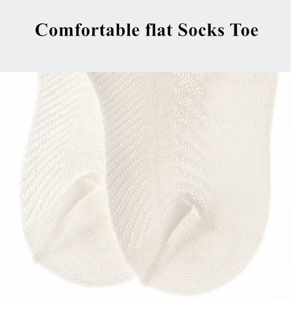 4Pairs/Lot Summer Baby Mesh Thin Socks Cartoon Soft Cotton Newborn Sock Princess Infant Toddler Girls Cute Breathable Socks