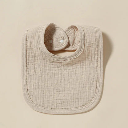 Cotton Gauze Baby Bibs Autumn New Solid Color Infant Bib Newborn Burp Cloths for Kids Boy Girl Spring Soft Feeding Saliva Towel