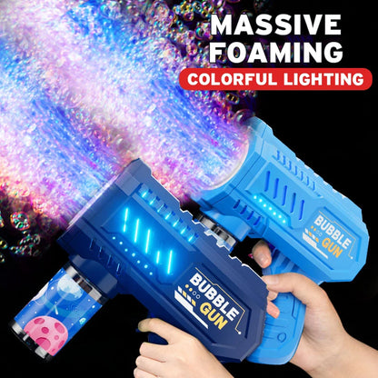 Full-Automatic Space Bubble Blowing Toy Bubble Gun Outdoor Bubble Machine Gift Holiday Gift Toy (Without Bubble Water)