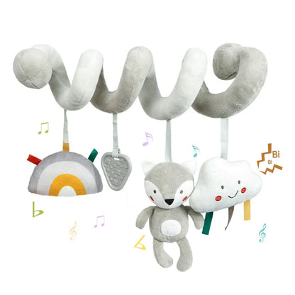 Car Seat Toy for Baby Infant Spiral Plush Toys Stroller Toys Hanging Crib Activity Toy Bed Stroller Rattle For Newborns Gifts