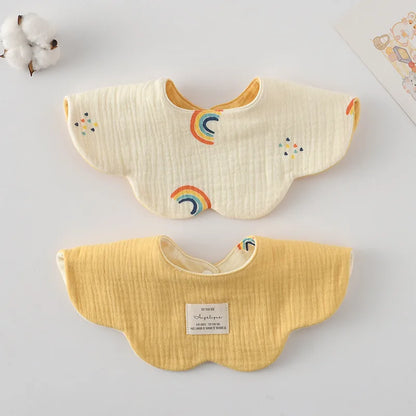 New Cute Cotton Baby Feeding Drool Bib Infants Two-sided Usable Saliva Towel Soft Burp Cloth For Newborn Toddler Kids Bibs