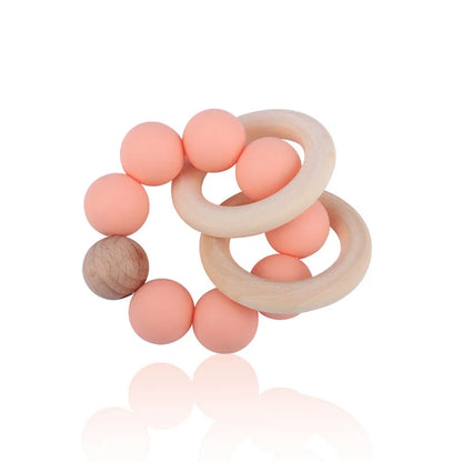 Teethers for Baby Teething Toy Silicone Bead Chew Newborn Bath  Bébé Accessories  Mordedores De Silicona Para Silicone toys