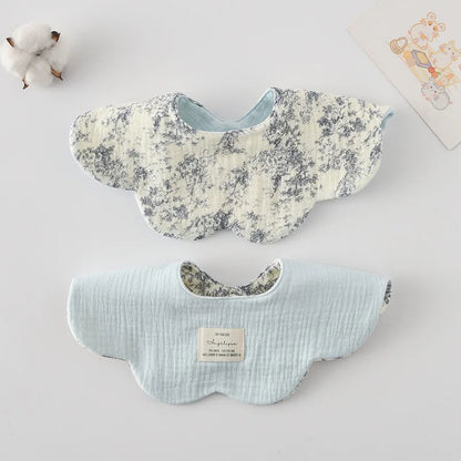 New Cute Cartoon Two-sided Usable Baby Feeding Drool Bib Infants Saliva Towel Cotton Burp Cloth For Newborn Toddler Kids Bibs