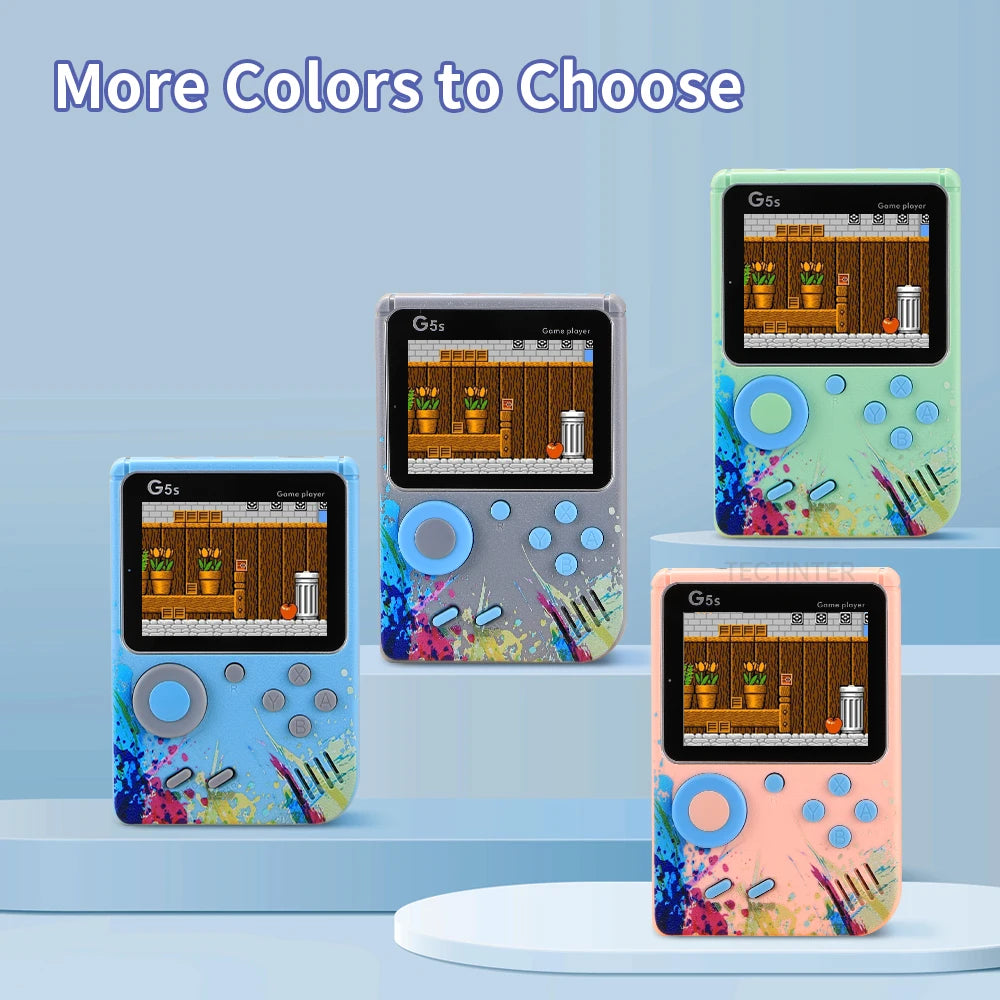 G5S 2.4 Inch Video Game Console Mini Portable Retro TV Handheld Game Player Built-in 500 Games AV Output Support 2 Player
