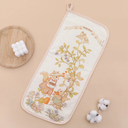 Cotton Muslin Baby Face Towels Long Burp Cloth for Newborn 6Layers of Gauze Children's Towel Kindergarten Hand Towels Baby Items