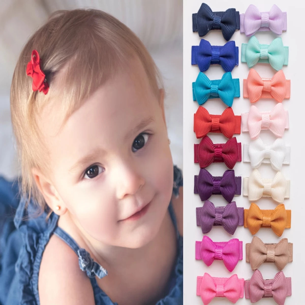 20Pcs/Set Baby Hair Clips DoNot Hurt Hair Headdress Baby Lanugo Hairpin Trumpet Princess Hair Clip
