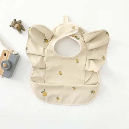 Waterproof Baby Bibs Cartoon Girl Boy Infant Meals Bib Anti-dirty Saliva Bibs with Angel Wings Baby Feeding Stuff Children Smock