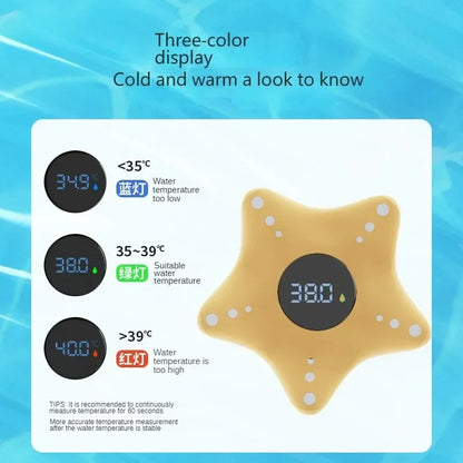 Sea Star Thermometer Baby Bathtub Shower Water Thermometer Baby Safe Temperature Sensor Floating Waterproof Baby