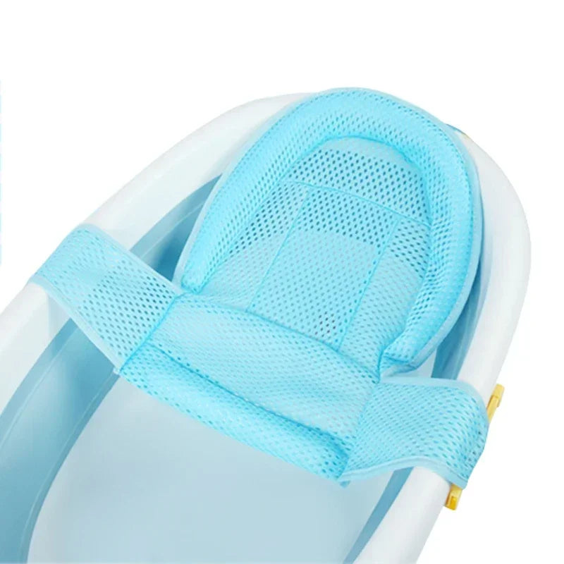Baby Bath Mat Newborn T-Net Adjustable Newborn Bathtub Net Bath Protector Bath Accessories Baby Products Foldable Mat and Shower