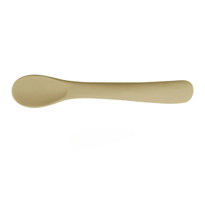 Food Grade Silicone Small Curved Spoon Baby Food Spoon Children Tableware Feeding Soft Spoon